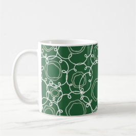 Abstract Floral Matrix (Dark Green) Fine Art Koffiemok