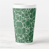 Abstract Floral Matrix (Dark Green) Fine Art Latte Mok (Voorkant)