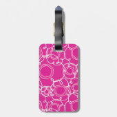 Abstract Floral Matrix (Hot Pink) Fine Art Bagagelabel (Achterkant verticaal)