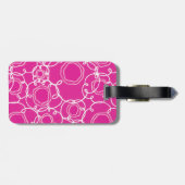 Abstract Floral Matrix (Hot Pink) Fine Art Bagagelabel (Achterkant horizontaal)