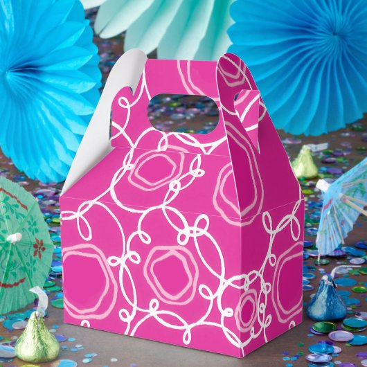 Abstract Floral Matrix (Hot Pink) Fine Art Bedankdoosjes (Feest)