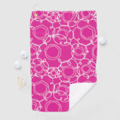Abstract Floral Matrix (Hot Pink) Fine Art Golfhanddoek (Insitu)