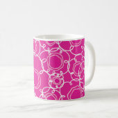 Abstract Floral Matrix (Hot Pink) Fine Art Koffiemok (Voorkant rechts)
