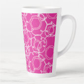 Abstract Floral Matrix (Hot Pink) Fine Art Latte Mok (Rechts)