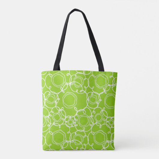 Abstract Floral Matrix (Lime) Fine Art Tote Bag (Achterkant)