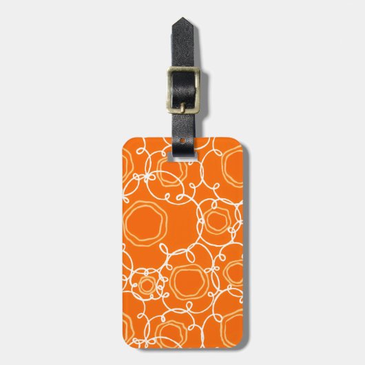 Abstract Floral Matrix (Orange) Fine Art Bagagelabel (Voorkant verticaal)