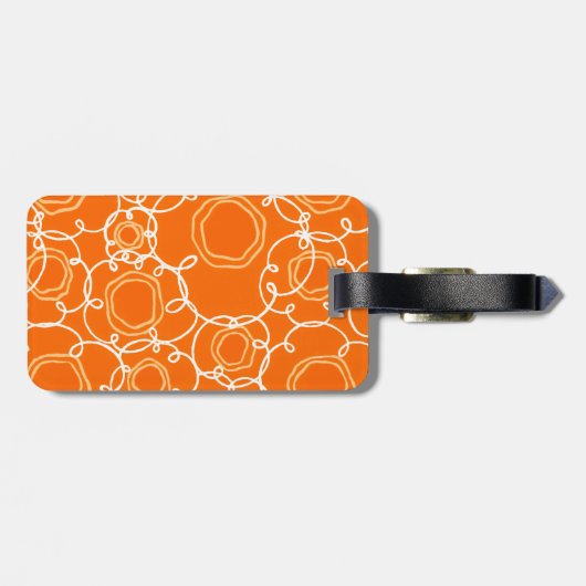 Abstract Floral Matrix (Orange) Fine Art Bagagelabel (Achterkant horizontaal)