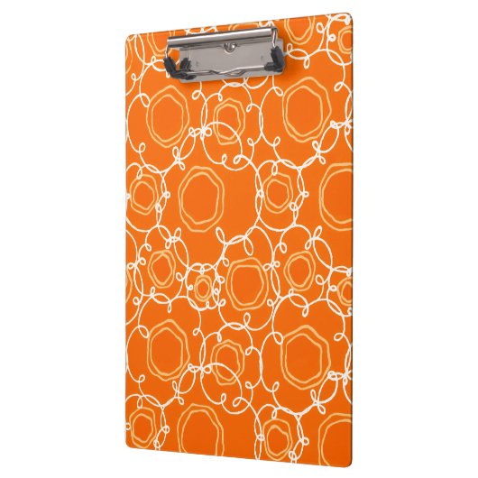Abstract Floral Matrix (Orange) Fine Art Klembord (Links)