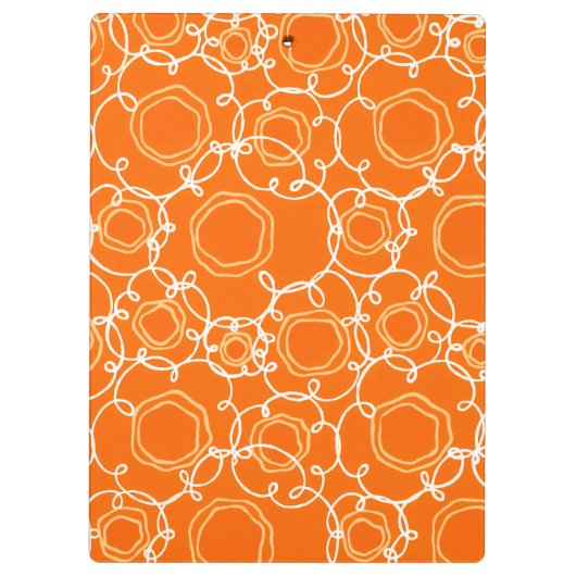 Abstract Floral Matrix (Orange) Fine Art Klembord (Achterkant)