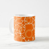 Abstract Floral Matrix (Orange) Fine Art Koffiemok (Voorkant links)