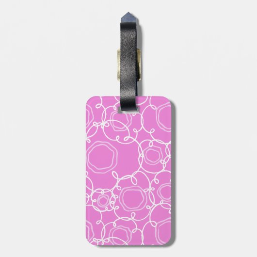 Abstract Floral Matrix (Soft Pink) Fine Art Bagagelabel (Achterkant verticaal)