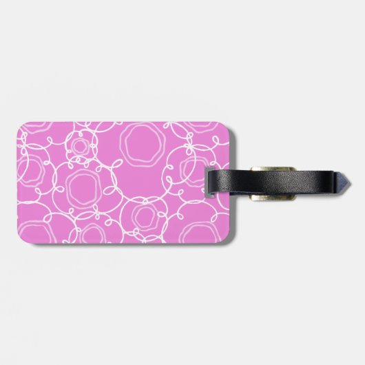 Abstract Floral Matrix (Soft Pink) Fine Art Bagagelabel (Achterkant horizontaal)