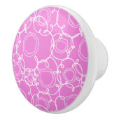 Abstract Floral Matrix (Soft Pink) Fine Art Keramische Knop (Rechts)