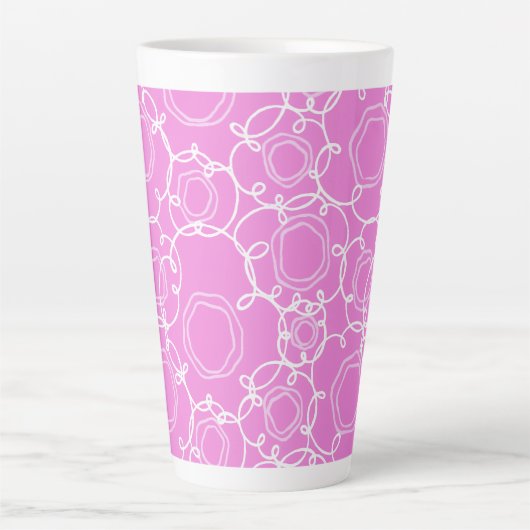 Abstract Floral Matrix (Soft Pink) Fine Art Latte Mok (Voorkant)