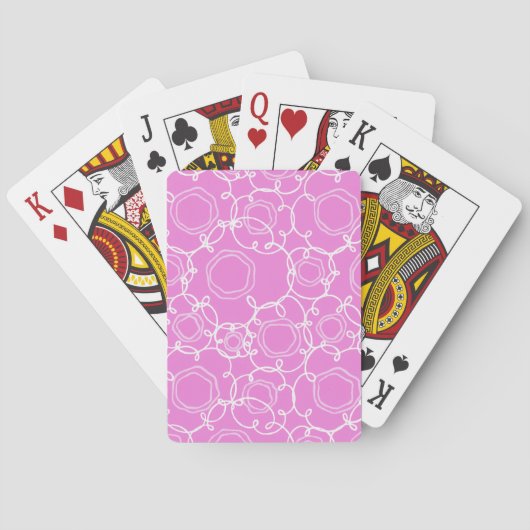 Abstract Floral Matrix (Soft Pink) Fine Art Pokerkaarten (Achterkant)