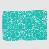 Abstract Floral Matrix (Teal) Fine Art Golfhanddoek (Horizontaal)