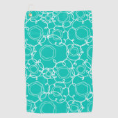 Abstract Floral Matrix (Teal) Fine Art Golfhanddoek (Voorkant)