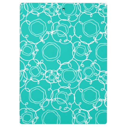 Abstract Floral Matrix (Teal) Fine Art Klembord (Achterkant)