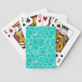 Abstract Floral Matrix (Teal) Fine Art Pokerkaarten (Achterkant)