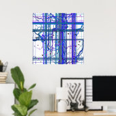 Abstract Floral Murals Geometric Pattern Design  Poster (Thuiskantoor)