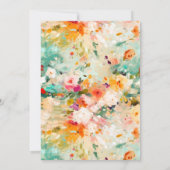 Abstract Floral Painting Monogram Name Stationery Notitiekaartje (Achterkant)