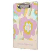 Abstract Floral Pastel Lila Patroon op maat Klembord (Links)