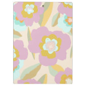 Abstract Floral Pastel Lila Patroon op maat Klembord (Achterkant)