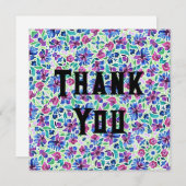 Abstract Floral Patroon - Hartelijk dank - Kaart (Voorkant / Achterkant)