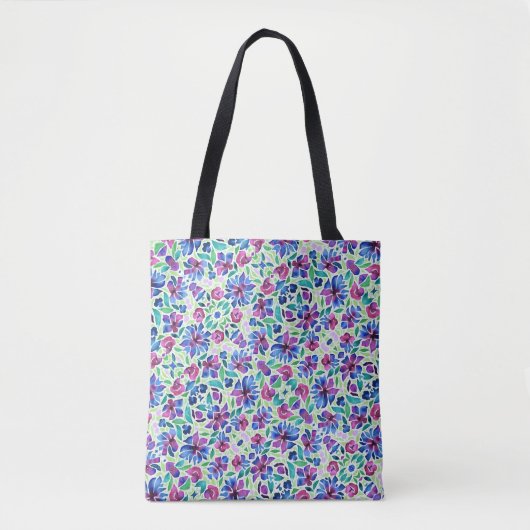 Abstract Floral Pattern - All-over Print Bag Tote Bag (Voorkant)