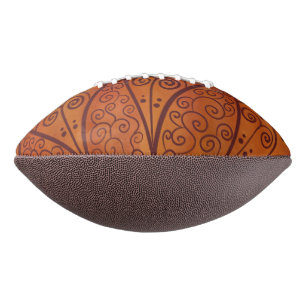 Abstract Floral Pattern American Football