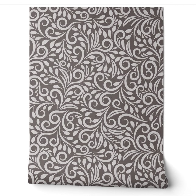 Abstract Floral Pattern Behang (Afrollen)