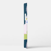 Abstract Floral Pattern Blue Green Oranje Case-Mate iPhone Case (Achterkant / Rechts)