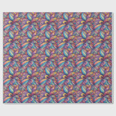 Abstract Floral pattern Cadeaupapier (Vlak)