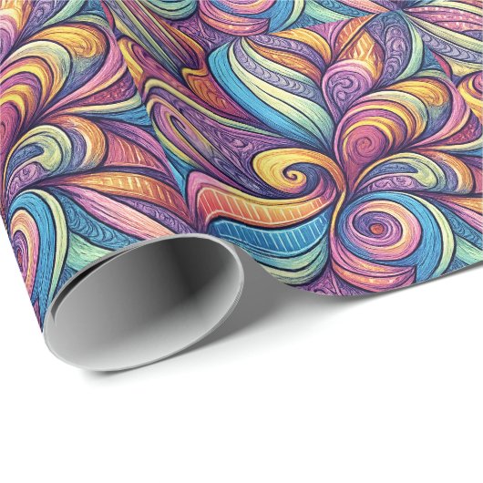 Abstract Floral pattern Cadeaupapier (Rol Hoek)