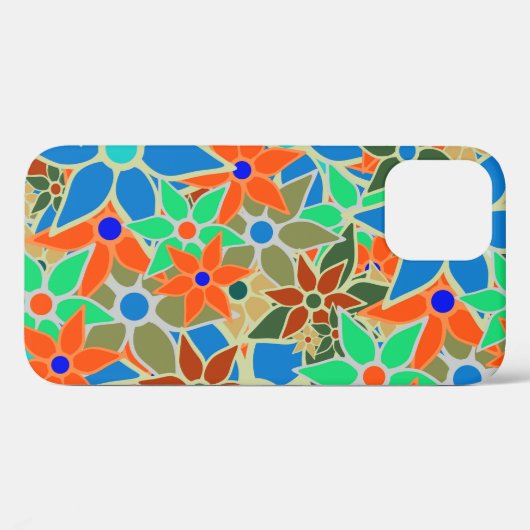 Abstract Floral Pattern Case-Mate iPhone Case (Achterkant (horizontaal))