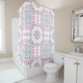 Abstract floral pattern designabstract, art, home douchegordijn (In situ)