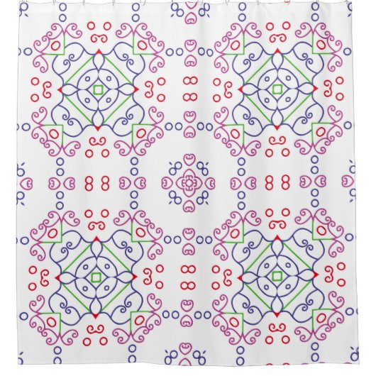 Abstract floral pattern designabstract, art, home douchegordijn (Voorkant)