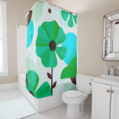 Abstract Floral Pattern Douchegordijn (In situ)