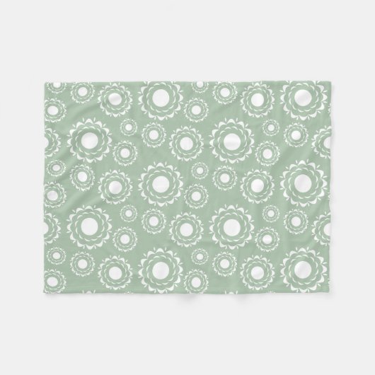 Abstract Floral Pattern Fleece Deken (Voorkant (Horizontaal))