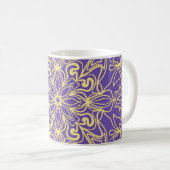 Abstract floral pattern. geometry, mandala design koffiemok (Voorkant rechts)