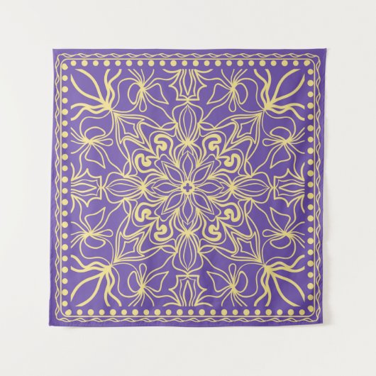 Abstract floral pattern. geometry, mandala design wandkleed (Voorkant)