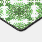 Abstract Floral Pattern In Black & Green On White Bureaumat (Hoek)
