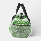 Abstract Floral Pattern In Black & Green On White Plunjezak (Rechts)