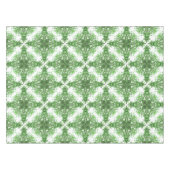 Abstract Floral Pattern In Black & Green On White Tafelkleed (Voorkant (Horizontaal))