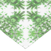 Abstract Floral Pattern In Black & Green On White Tafelkleed (Gekanteld)
