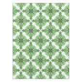 Abstract Floral Pattern In Black & Green On White Tafelkleed (Voorkant)