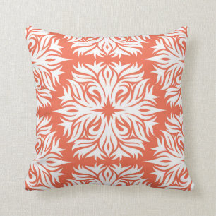 Abstract Floral Pattern in Oranje Kussen
