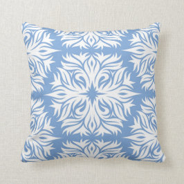 Abstract Floral Pattern in Periwinkle Blue Kussen