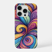 Abstract Floral pattern iPhone Hoesje (Achterkant)