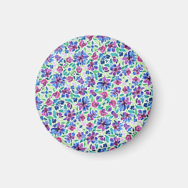 Abstract Floral Pattern - Magnet